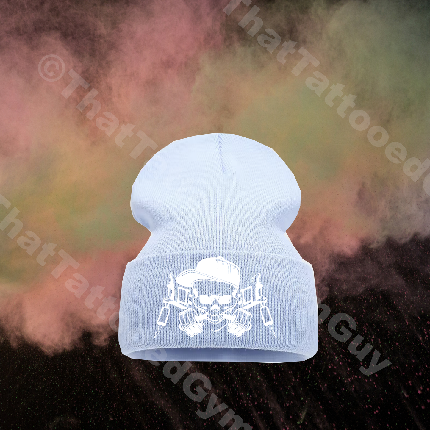 Beanie Sky Blue/White