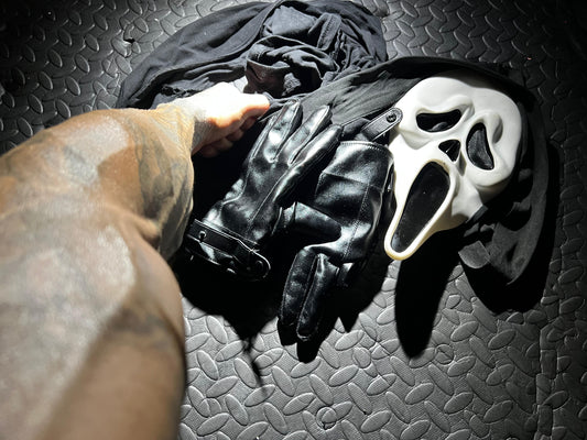 A : Ripped shirt, gloves + mask from live show 06/10/25