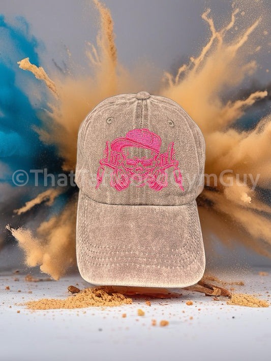 Stonewash Hat : Brown/Pink 🧢