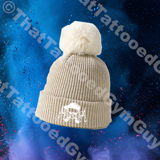 Bobble Hat White/White